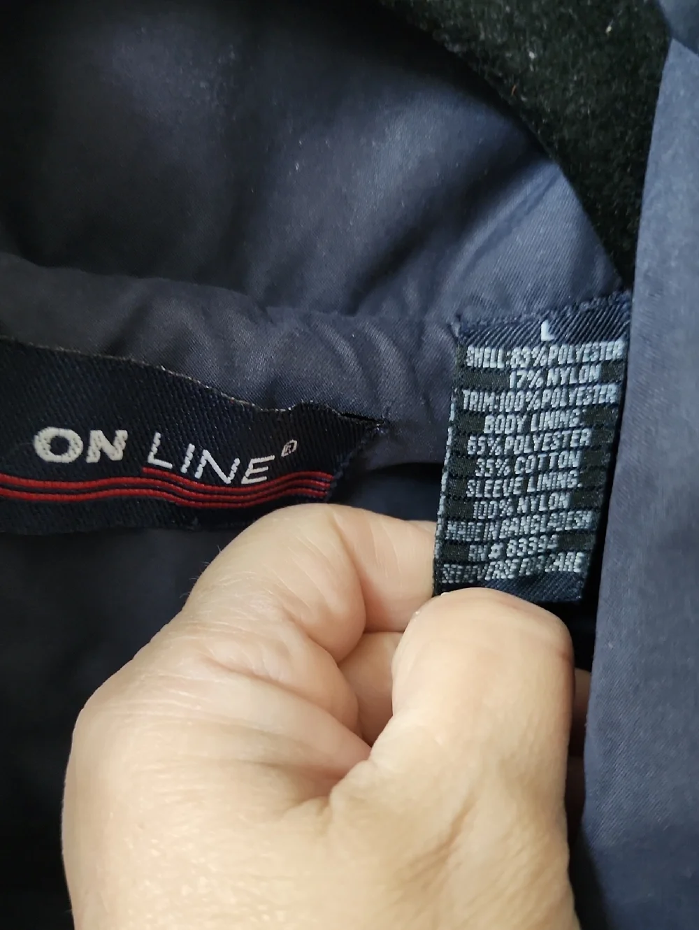 Men's Navy Windbreaker Jacket with Cream Piping